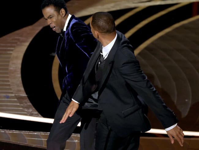 Momento de la bofetada de Will Smith a Chris Rock. Foto: Getty Images