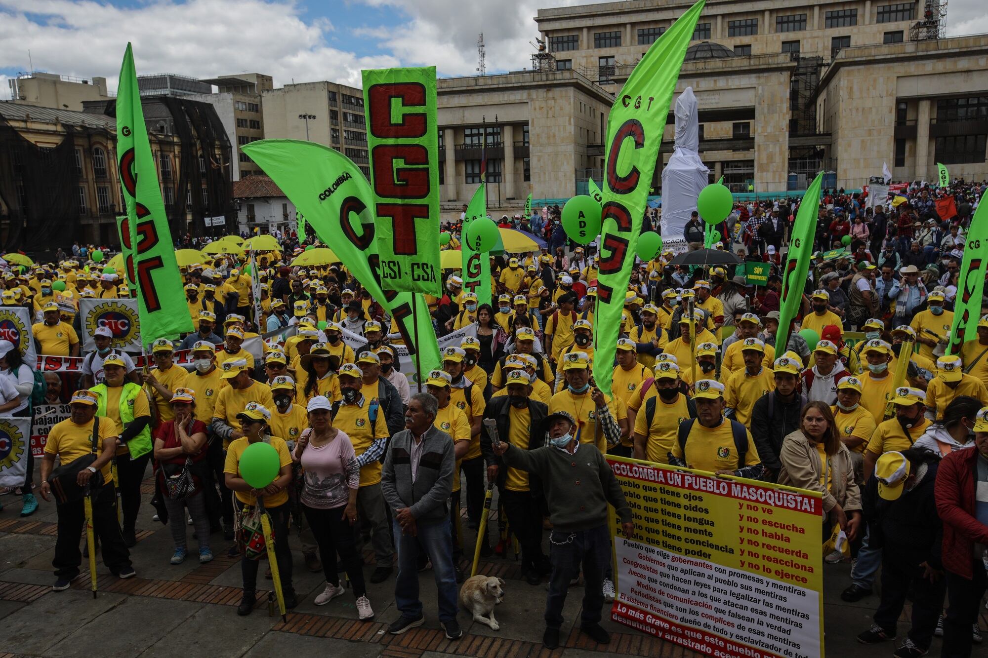 Movilizaciones en Bogotá en el Día Internacional del Trabajo (Photo by Juancho Torres/Anadolu Agency via Getty Images)
