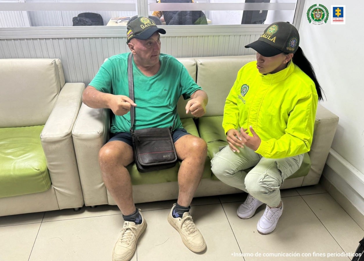 Giuseppe Foscolo, italiano liberado  en Nariño. Foto: Fiscalía General de la Nación