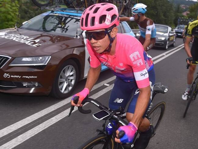 El ciclista colombiano consiguió quedarse con la etapa 18 en la Vuelta a España. Foto: Getty Images