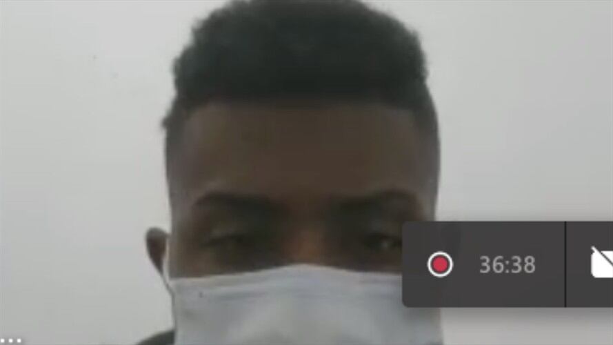 Kevin Daniel Vallecia Mosquera imputado por el asesinato del patrullero Luis Edilberto Ocampo Ramos. Foto: Colprensa