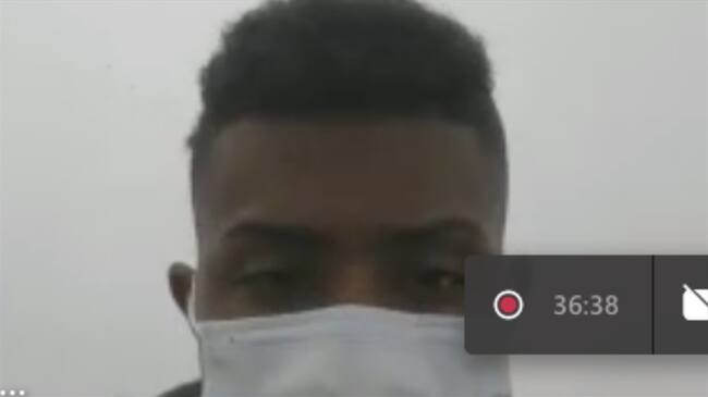 Kevin Daniel Vallecia Mosquera imputado por el asesinato del patrullero Luis Edilberto Ocampo Ramos. Foto: Colprensa