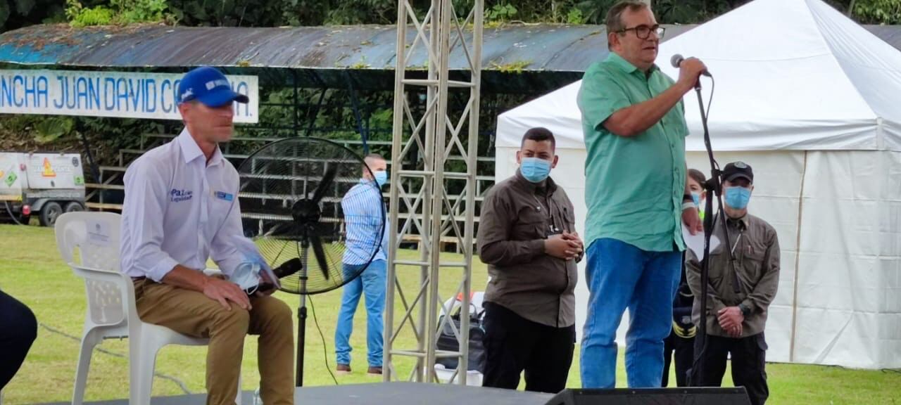 El presidente del partido Comunes, Rodrigo Londoño habló de lo que ha sido el proceso de paz durante estos últimos cinco años. Foto: Consejería para la Estabilización y Consolidación