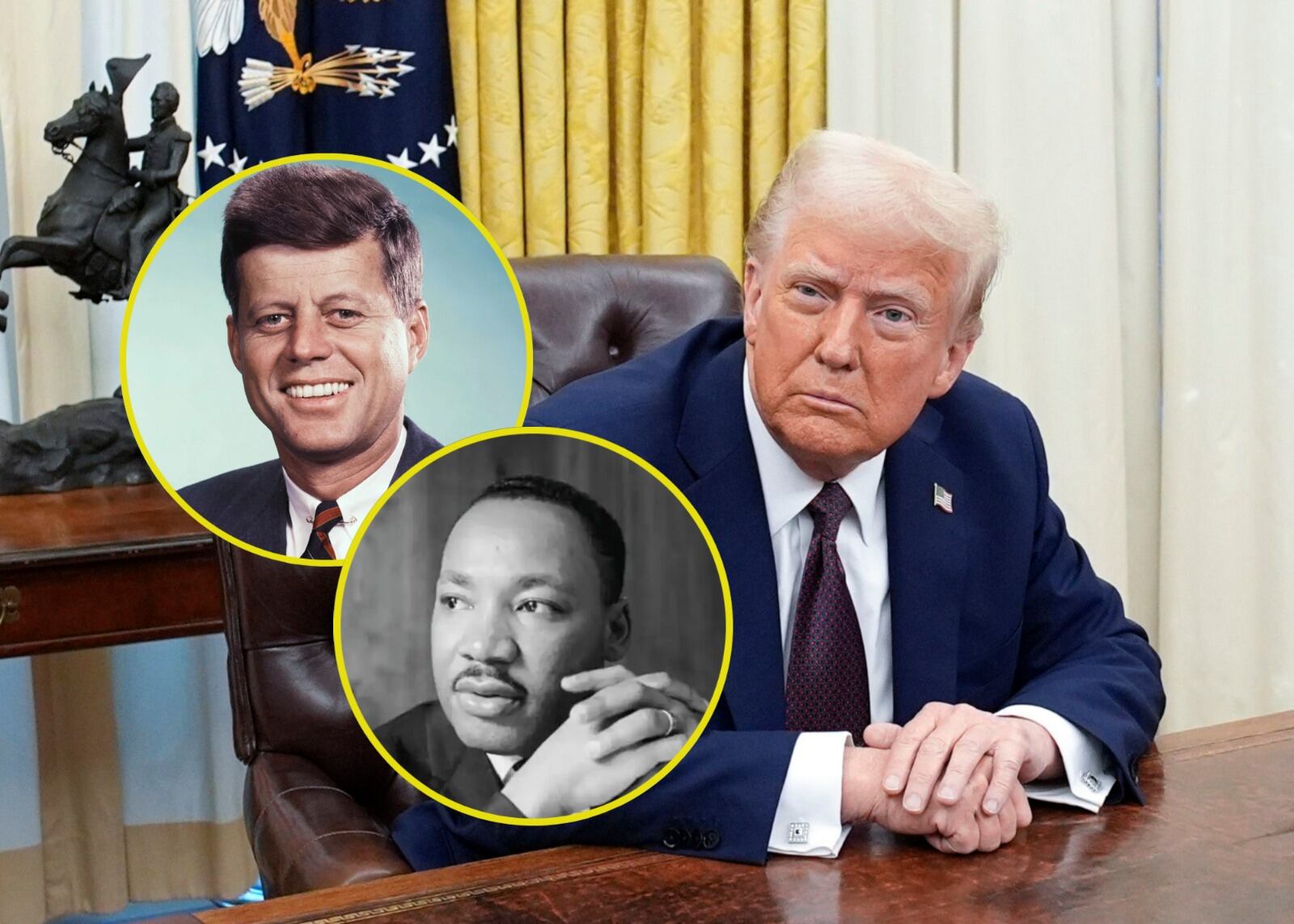 Donald Trump, Martin Luther King y John F. Kennedy de EFE