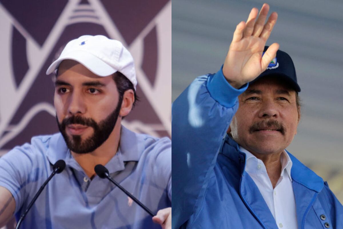 Collage Nayib Bukele y Daniel Ortega. Fotos: Getty Images.