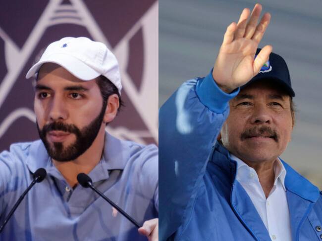 Collage Nayib Bukele y Daniel Ortega. Fotos: Getty Images.