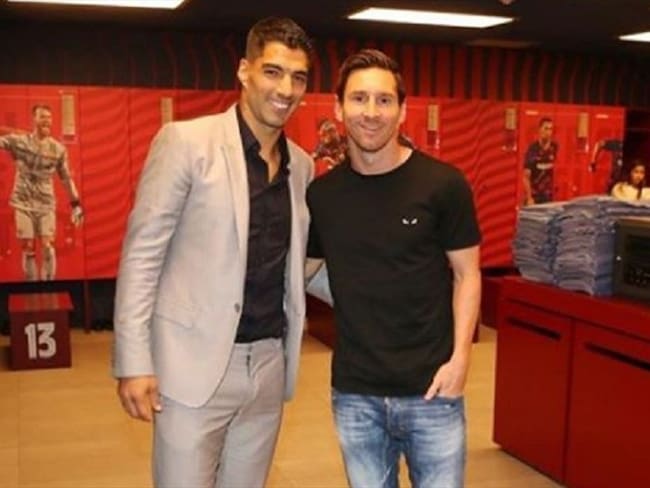 Messi y Suárez. Foto: Instagram @leomessi.