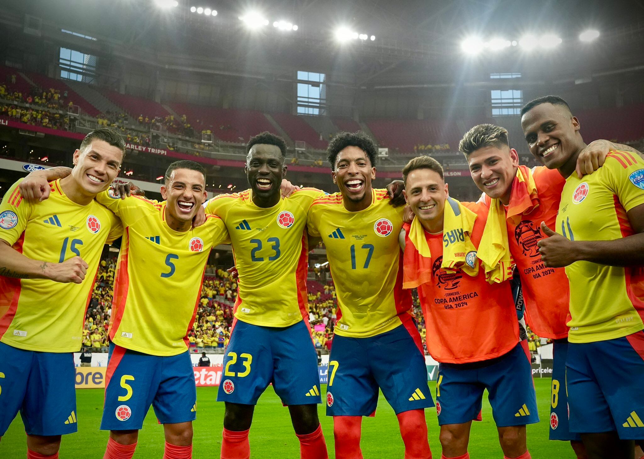 Los jugadores de la Selección Colombia. Foto: FCF