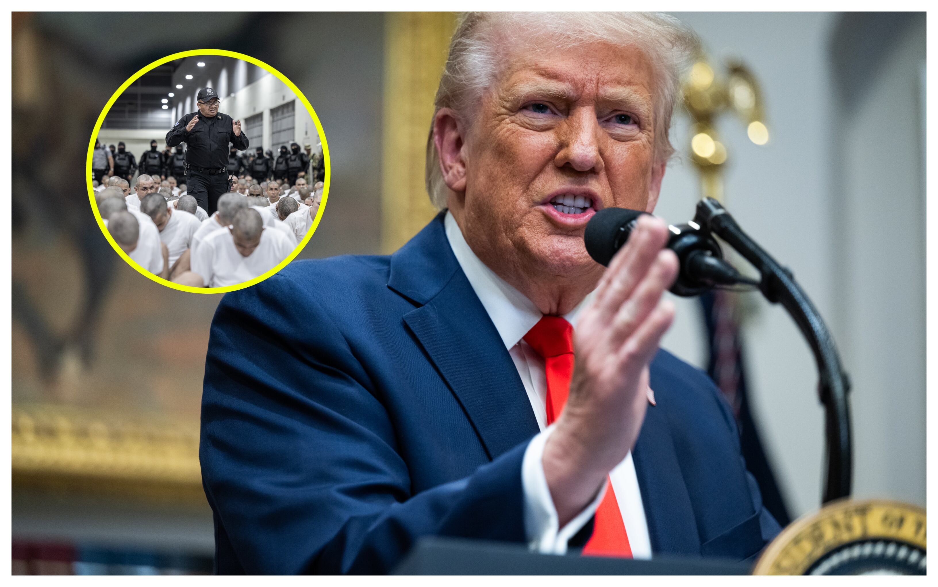 Donald Trump y migrantes. Foto: Annabelle Gordon for The Washington Post via Getty Images