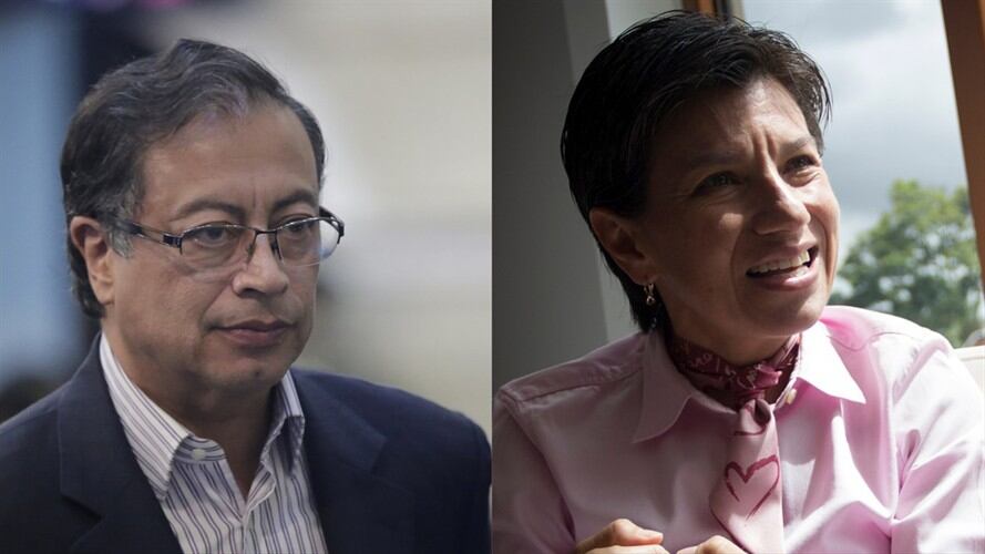 Gustavo Petro y Claudia López protagonizan duro rifirrafe en Twitter. Foto: Colprensa