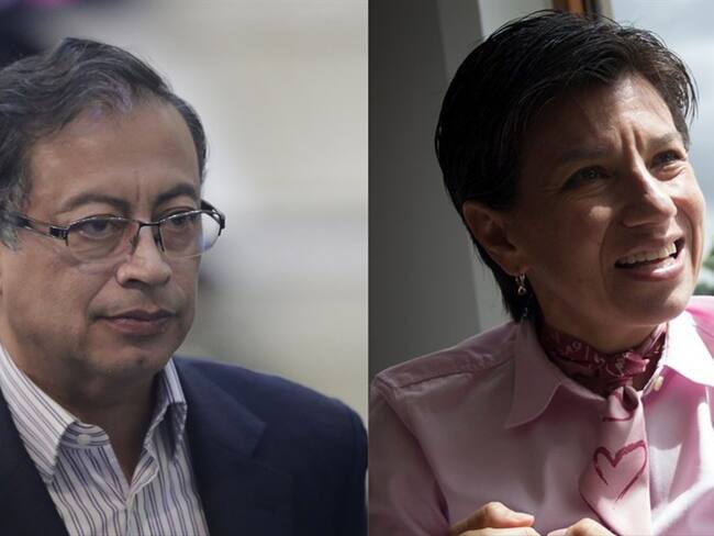 Gustavo Petro y Claudia López protagonizan duro rifirrafe en Twitter. Foto: Colprensa