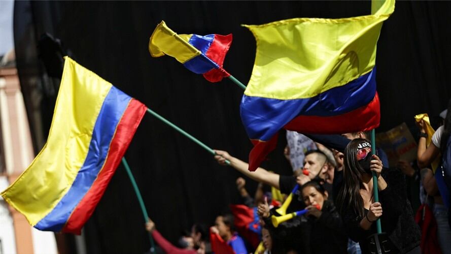 Manifestaciones durante el paro nacional en Colombia. Foto: Colprensa - Sergio Acero