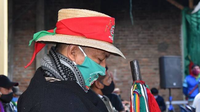 El Consejo Regional Indígena del Cauca, Cric, citó al presidente Iván Duque en El Pital, Caldono . Foto: Colprensa