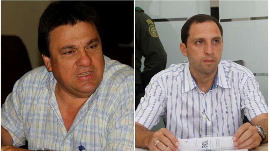 Augusto Mainero Román, exgerente de Edurbe, y Mauricio Betancourt Cardona, exalcalde de la localidad 1 de Cartagena. Foto: W Radio