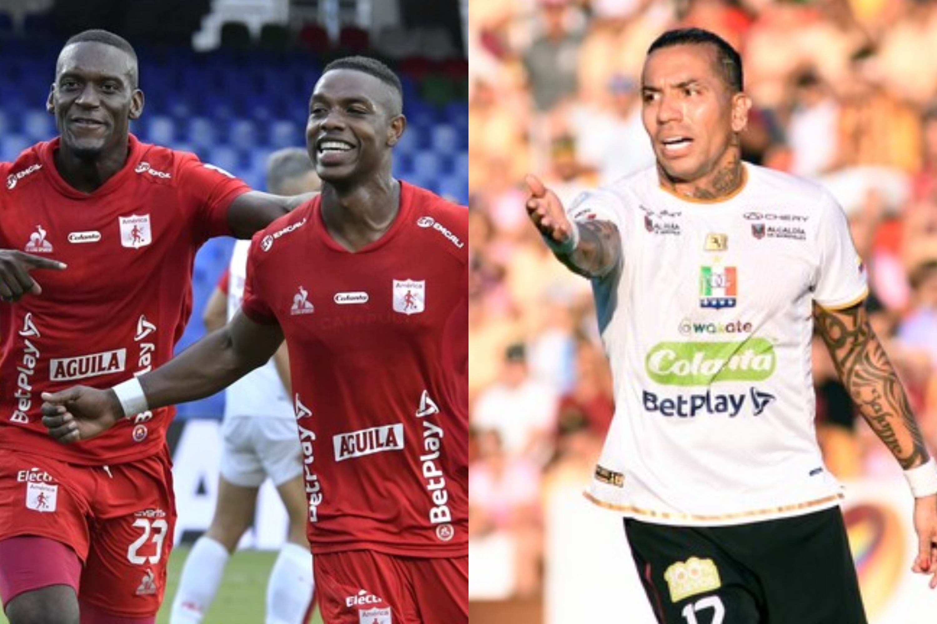 América de Cali y Once Caldas. Fotos: (Bernardo Peña-Colprensa) / (Jorge A Cuéllar - Colprensa)