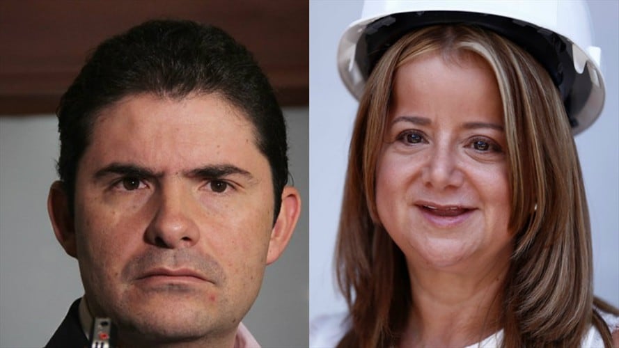 Los exministros de Vivienda, Luis Felipe Henao y Elsa Noguera. Foto: Colprensa