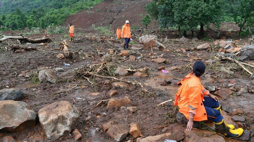 Fuertes lluvias en la India dejan decenas de desaparecidos. Foto: Getty Images