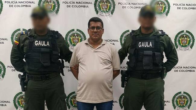 Unidades del Gaula Atlántico hicieron efectiva la captura de Elmer Enrique Rudas Menco. Foto: Policía de Barranquilla