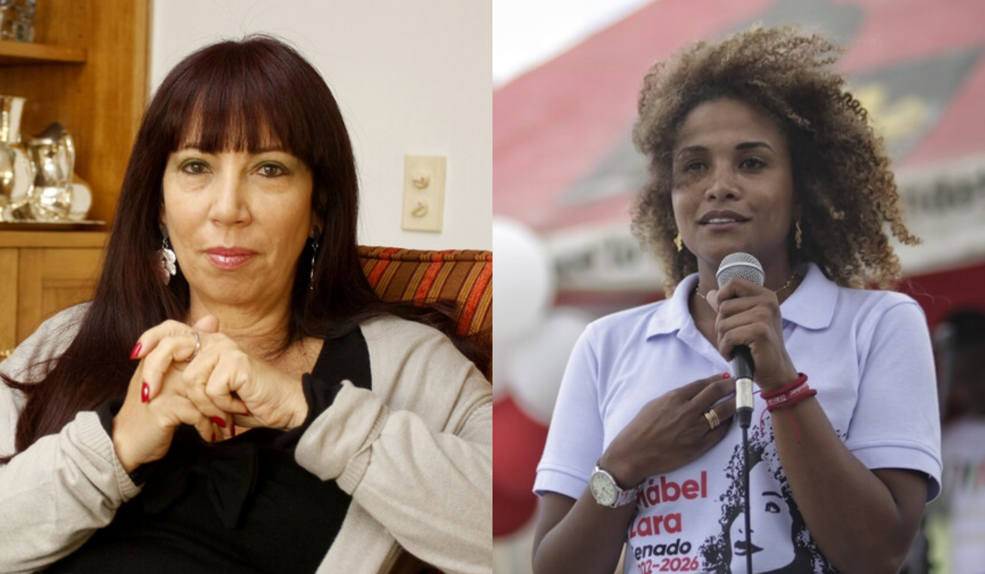 Mabel Lara y María Jimena Duzán. Foto: Colprensa.
