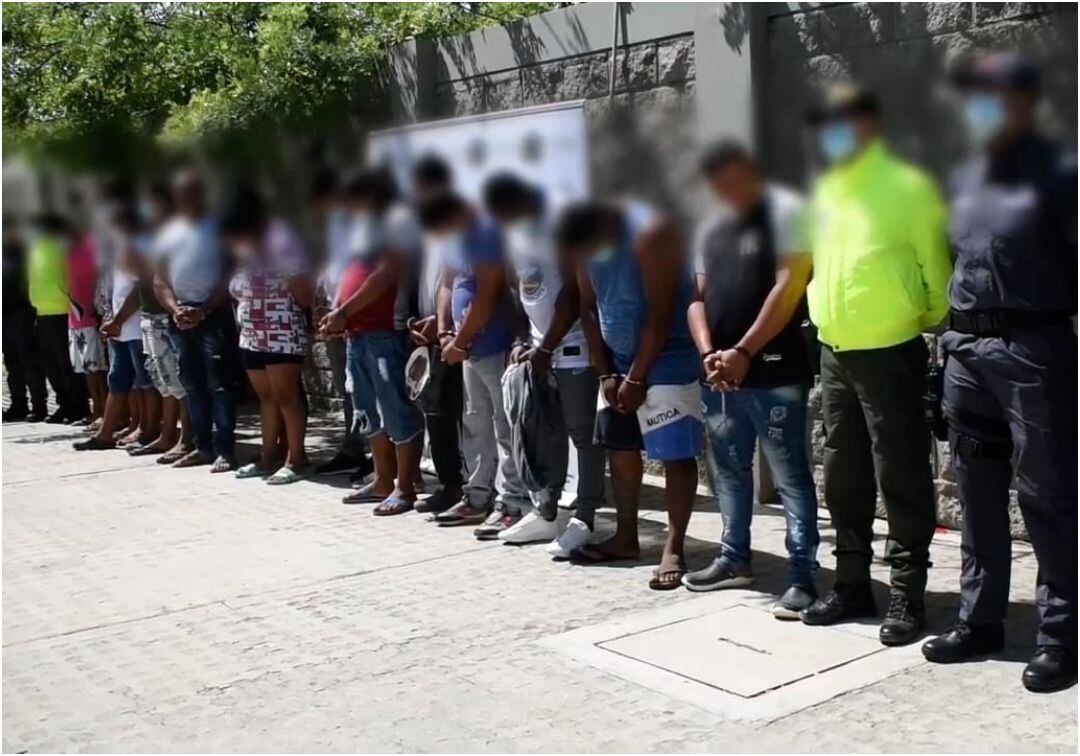 Las capturas se dieron en varios sectores de Cartagena, en pueblos de Bolívar, en Medellín, Cali y Bogotá. Crédito: Cortesía.