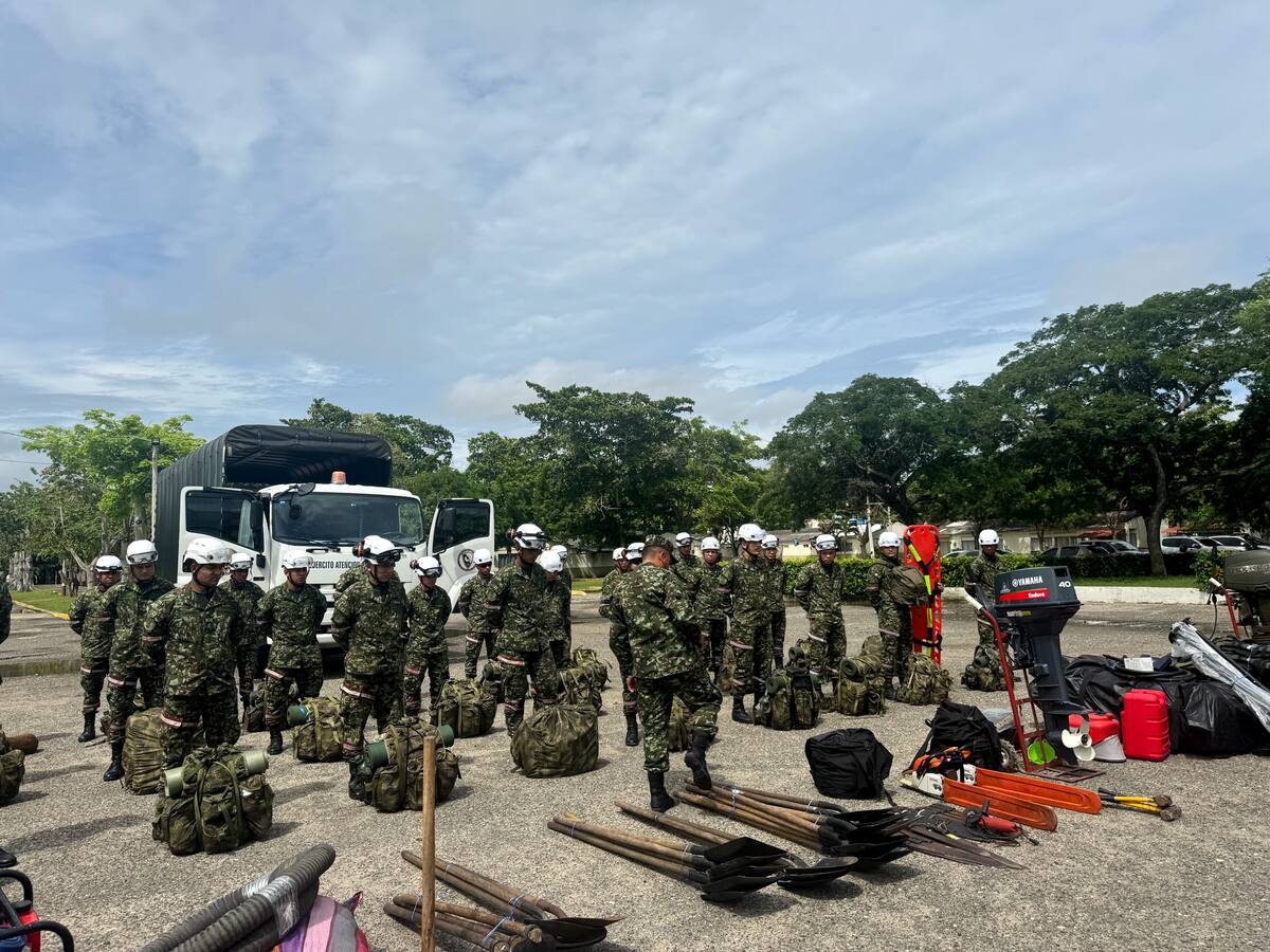 El Ejército desplegó más de 600 uniformados para responder a la emergencia por las lluvias