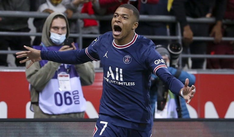 Kylian Mbappé, jugador del París Saint-Germain. Foto: John Berry/Getty Images