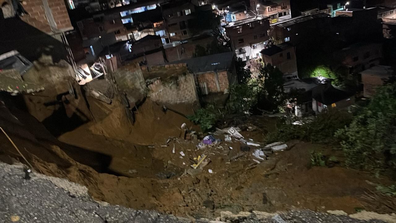 Emergencia en Villatina, Medellín. Foto: Alcaldía de Medellín
