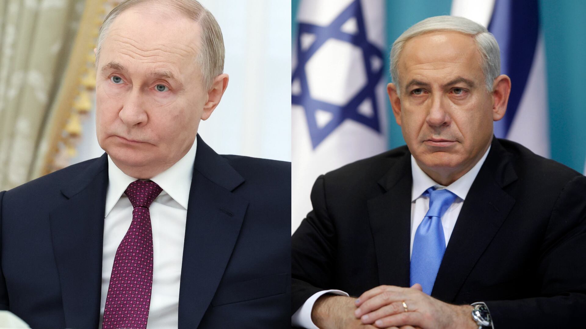 Vladímir Putin y Benjamin Netanyahu. FOTOS: EFE - Alexander Kazakov y Lior Mizrahi/Getty Images