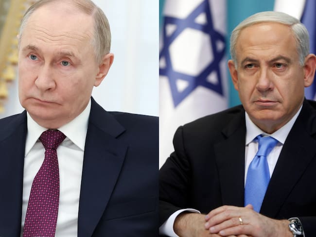Vladímir Putin y Benjamin Netanyahu. FOTOS: EFE - Alexander Kazakov y Lior Mizrahi/Getty Images