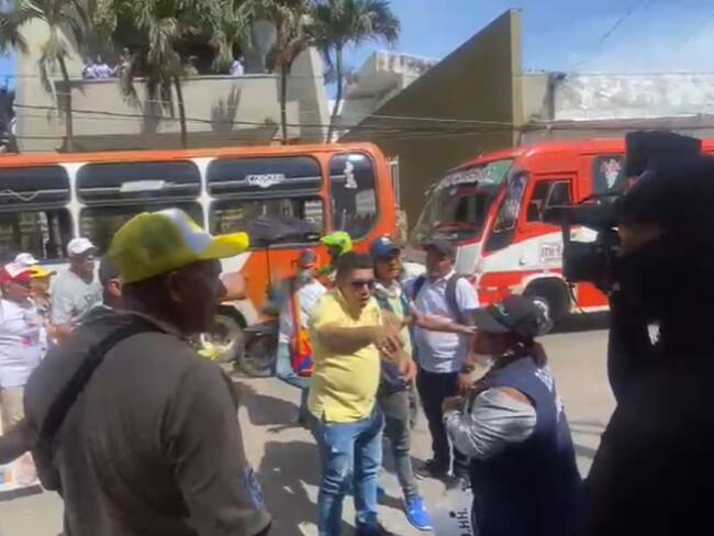 Imagen de marchas en Barranquilla. Foto: Captura de video.