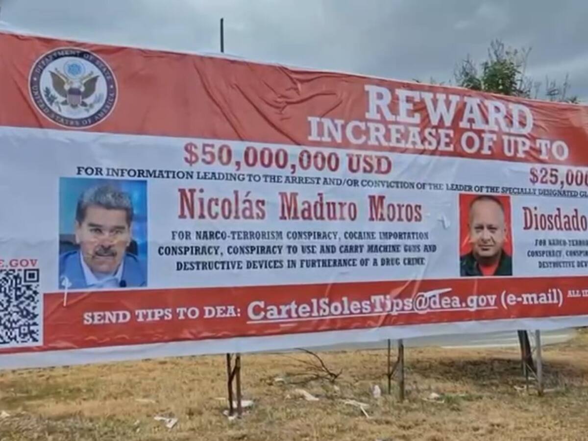 ¿Qué pasó con la polémica valla instalada en frontera colombo-venezolana con recompensa por Maduro?