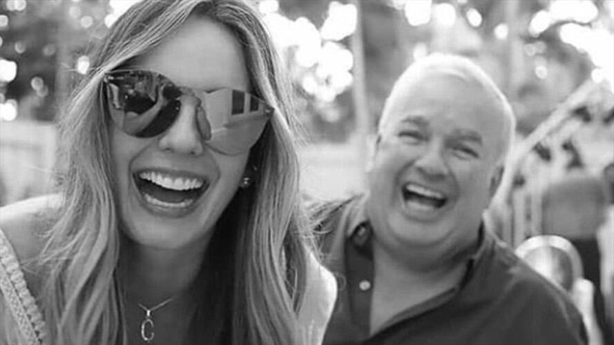 La presentadora de Master Chef Celebrity junto a su padre, el reconocido empresario, Germán Bahamón Vanegas. Foto: Archivo Particular