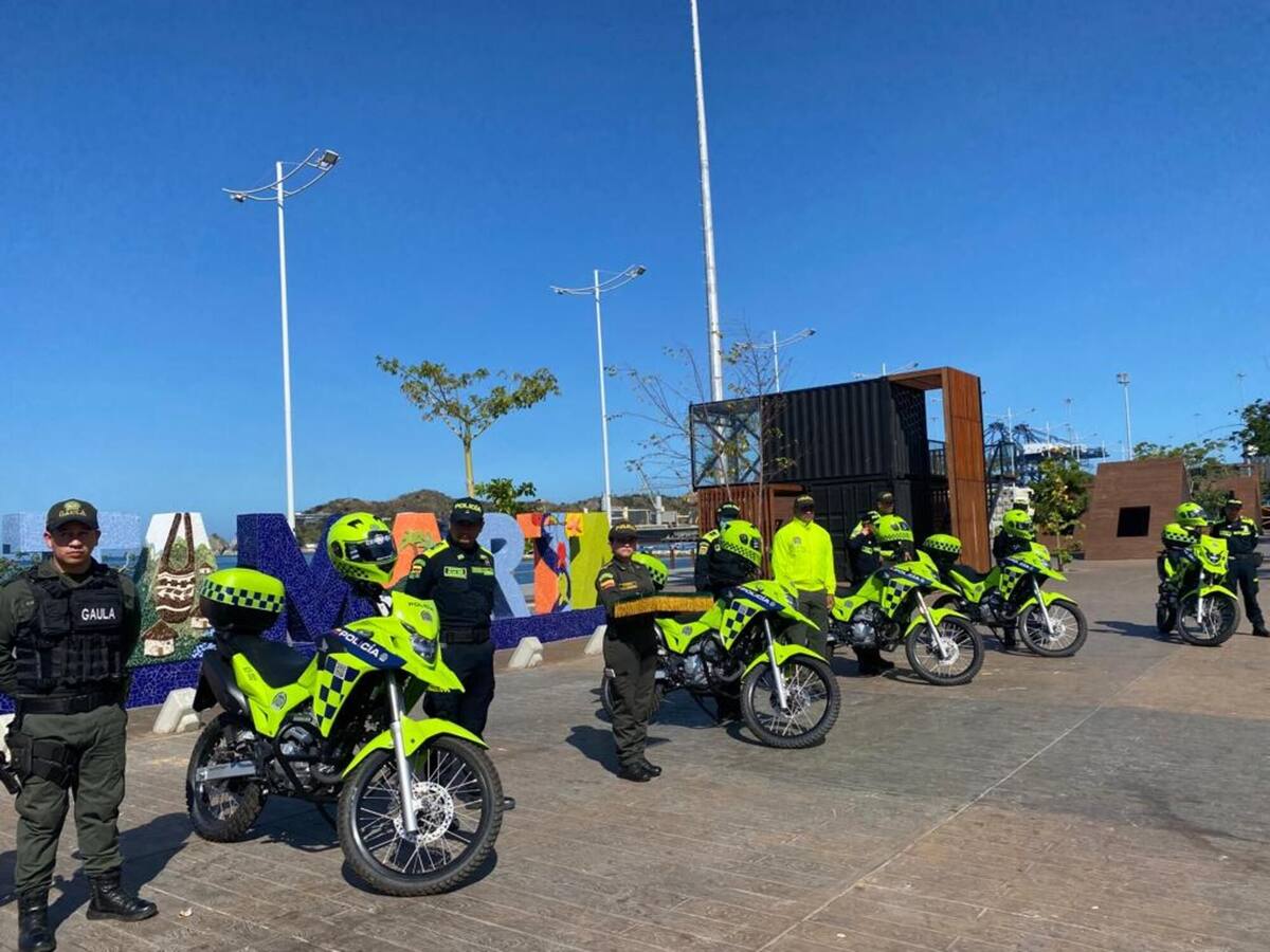 Policía de Santa Marta recibió nuevas motocicletas para reforzar la seguridad