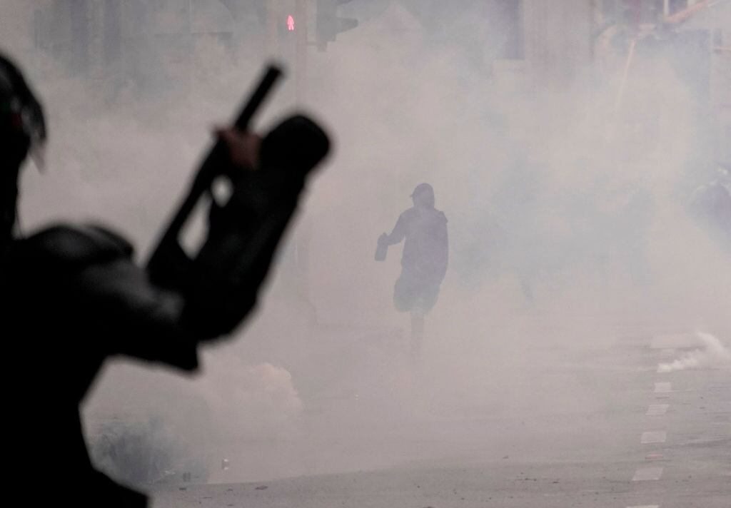 Enfrentamientos entre el Esmad y manifestantes