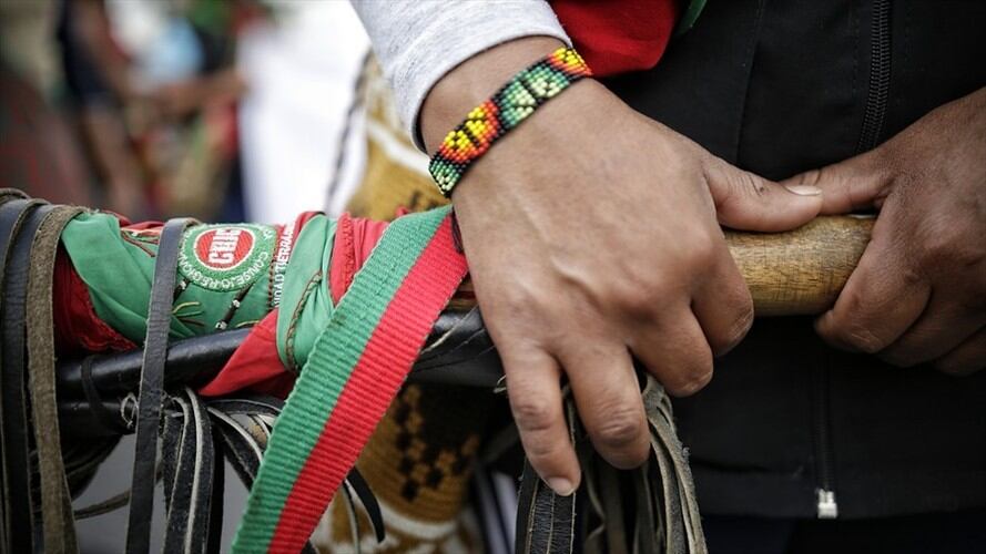 Dentro de los nominados se encuentra el Comisionado de la Verdad Leyner Palacios y la guardia indígena del CRIC. Foto: Colprensa / SERGIO ACERO