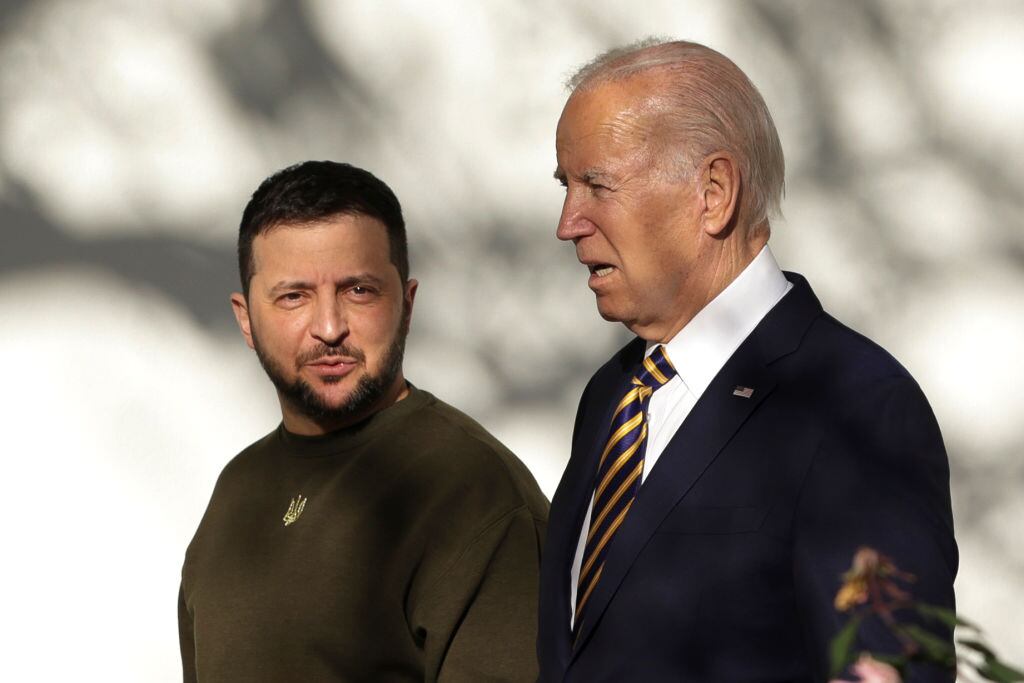 Volodimir Zelenski y Joe Biden. (Photo by Alex Wong/Getty Images)