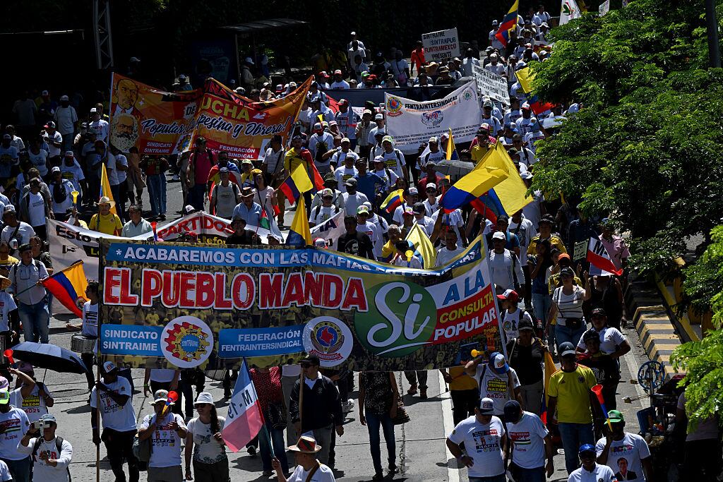 Protestas en Colombia. Foto: Getty Images.
