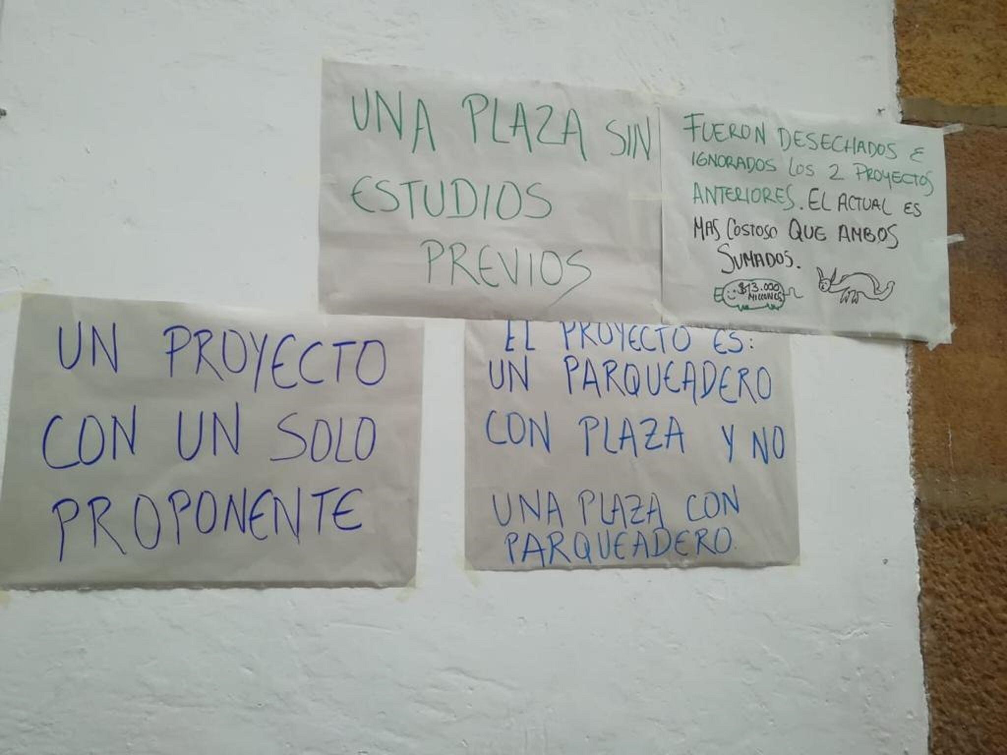 Protestas de las veedurías de Villa de Leyva. Foto: Suministrada.