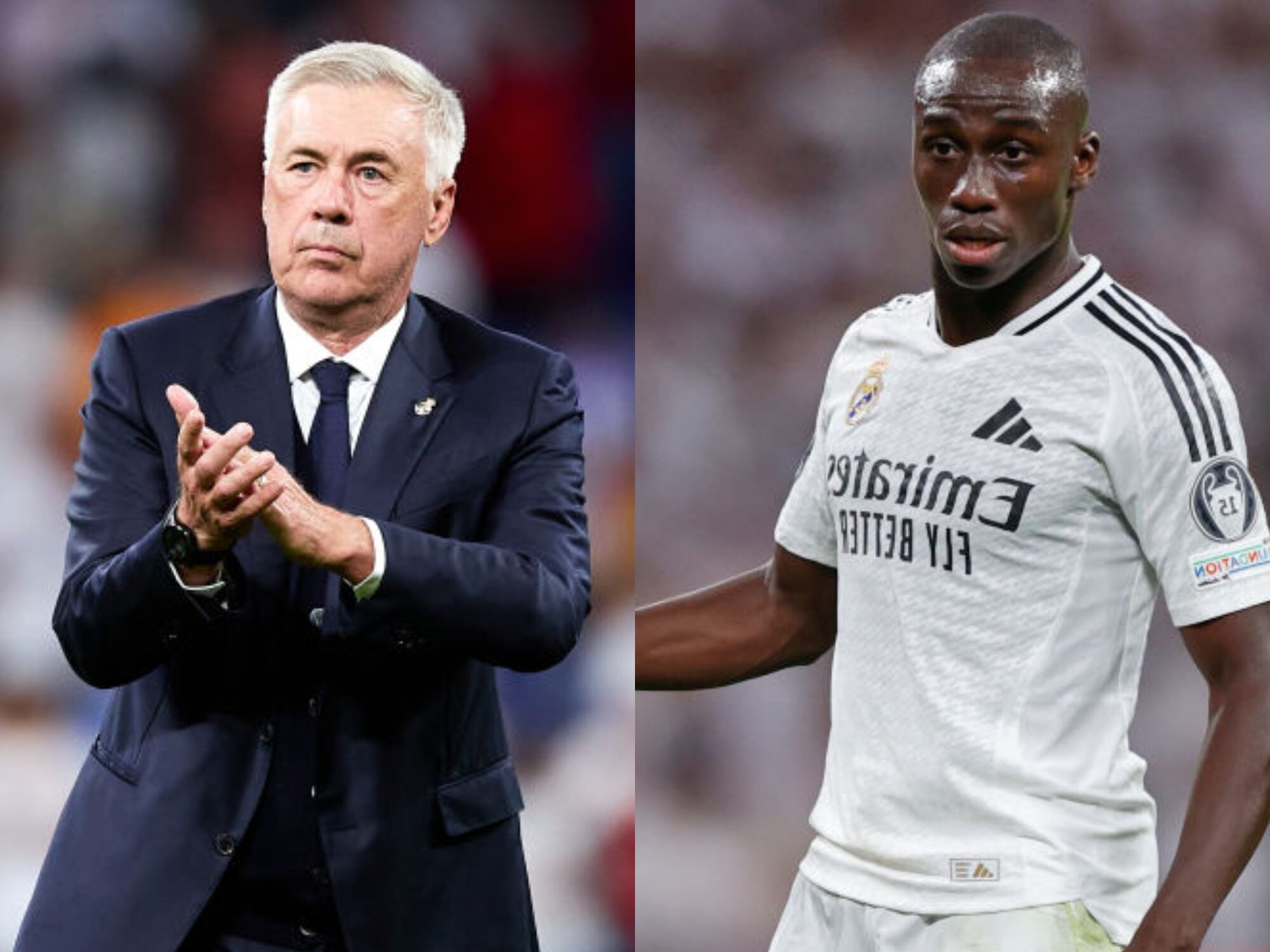 Carlos Ancelotti y Ferland Mendy. I Fotos: Getty Images.