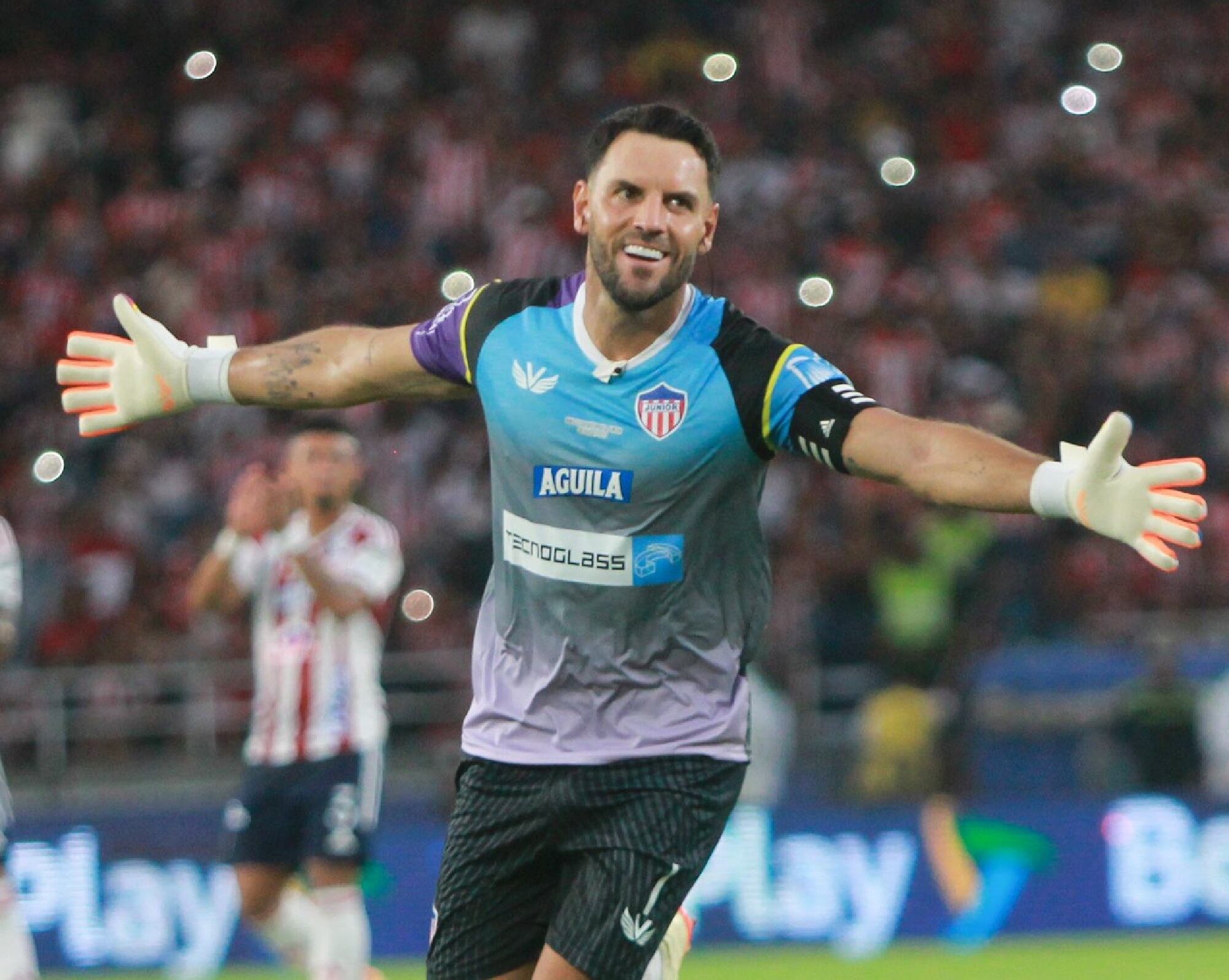 Sebastián Viera en su despedida. 8 de julio de 2023. Foto: Twitter oficial Junior de Barranquilla.
