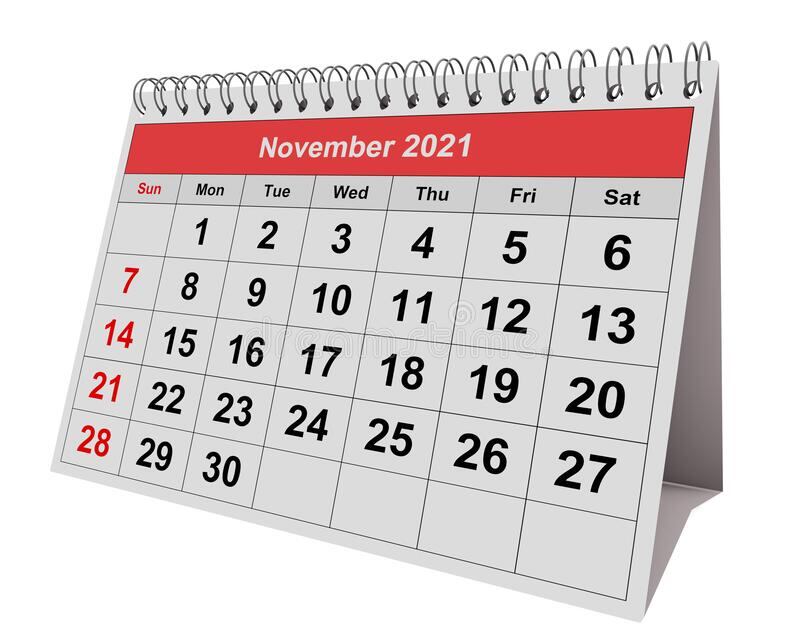 Calendario Noviembre 2021. Crédito: Getty Images