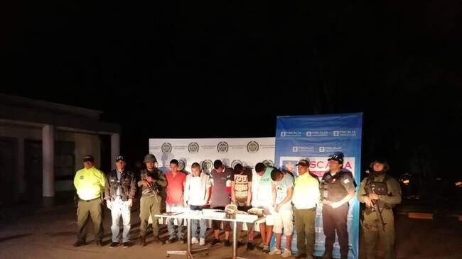 Capturados por atentado en Cauca. Foto: Fiscalía General de la Nación