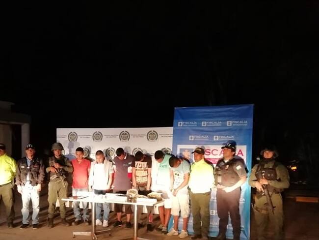 Capturados por atentado en Cauca. Foto: Fiscalía General de la Nación