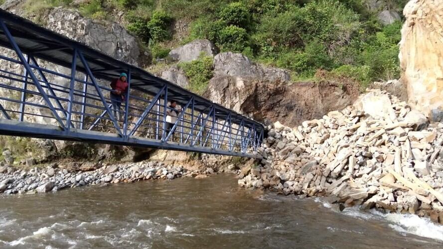 La emergencia se registró a raíz de la creciente súbita del río Páez. Foto: Cortesía