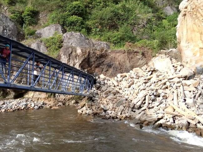 La emergencia se registró a raíz de la creciente súbita del río Páez. Foto: Cortesía