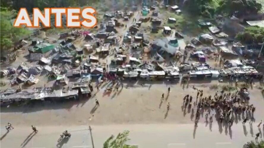 Despejan a 3 mil migrantes que pernoctaban en la frontera colombo-venezolana. Foto: Cortesía