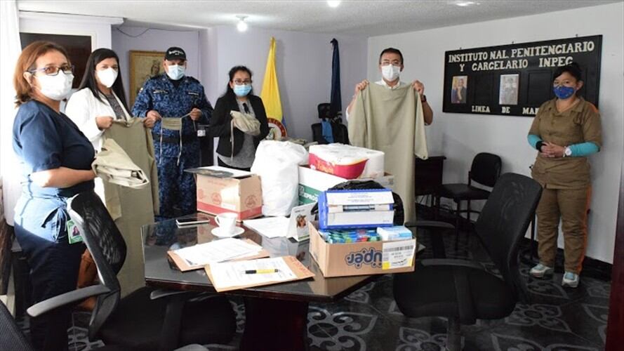 “Quiero agradecerles por ayudarnos a proteger la vida de nuestro personal de salud”, dijo el alcalde Rigoberto Alfonso. . Foto: Alcaldía de Sogamoso