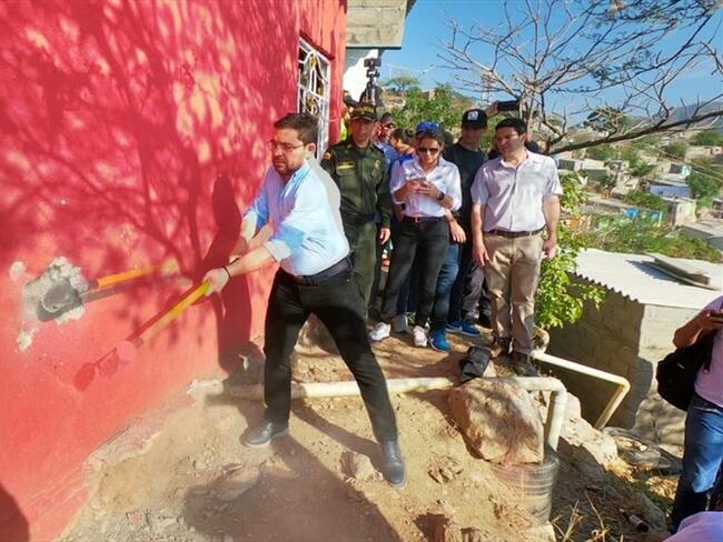 La vivienda demolida había sido objeto de varios allanamientos en meses anteriores. Foto: Cortesía Policía Metropolitana
