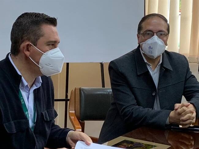 Se refirió al trabajo que vienen adelantando en los laboratorios de Salud Pública y el hospital Universitario San Rafael de Tunja. . Foto: Secretaría de Salud de Boyacá