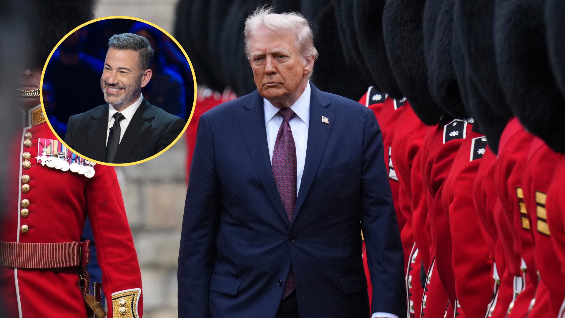 Presidente de Estados Unidos, Donald Trump;  Jimmy Kimmel. Foto: Christopher Willard/Disney via Getty Images/Kirsty Wigglesworth - WPA Pool/Getty Images